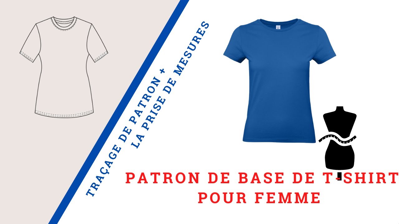 Patron de base de T-shirt pour femme