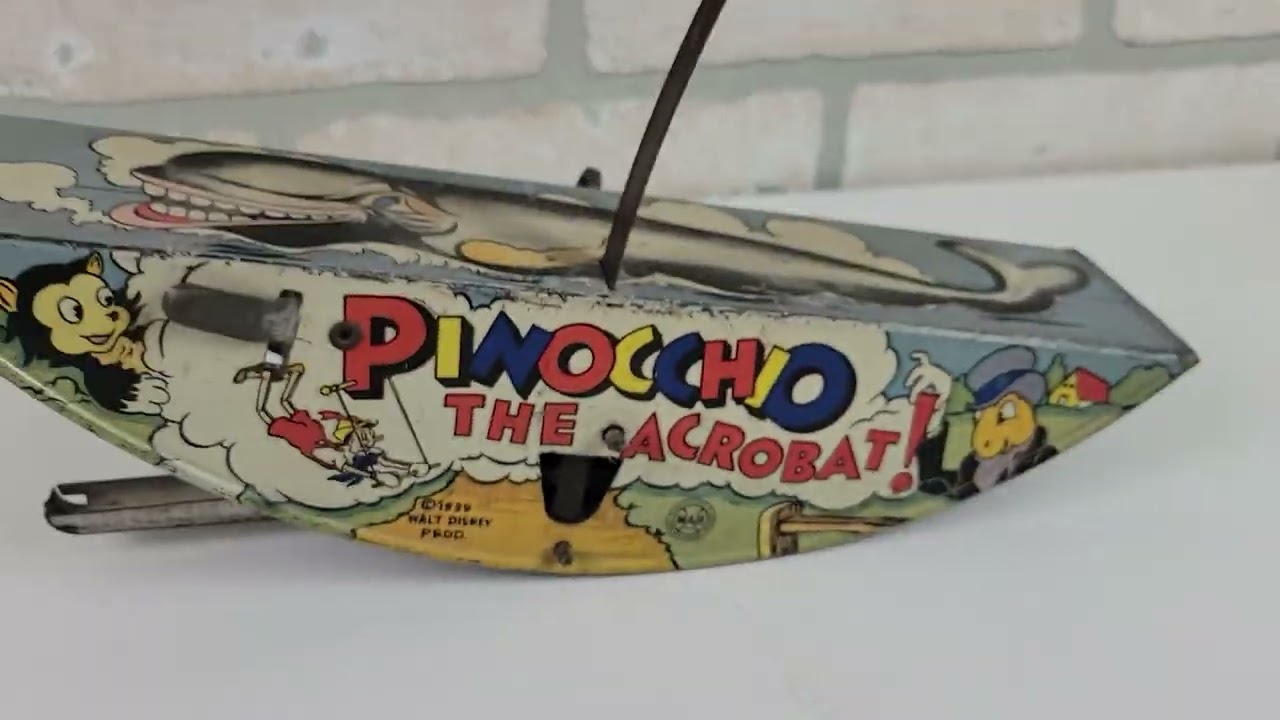 ピノキオ ブリキ The 奇跡の完動品1939年当時物 Tin Of Made MAR 