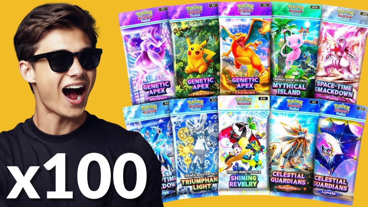 Opening 100 Packs of Pokemon TCG Pocket (1 GOD PACK) - YouTube