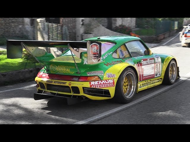 モンラッシェ Porsche 993 3.5L Bi-Turbo Bergmonster in action at Cividale