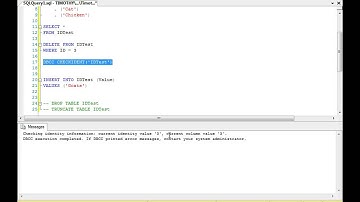 TSQL: How Do I Reset An Identity?