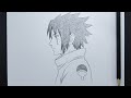How To Draw Crying Sasuke Step By Step || Emotional Naruto Fanart