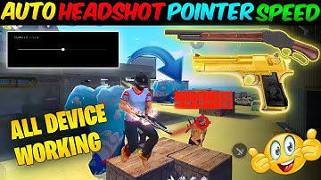 FREE FIRE POINTER SPEED || BEST POINTER SPEED FREE FIRE || AUTO HEADSHOT POINTER SPEED ||