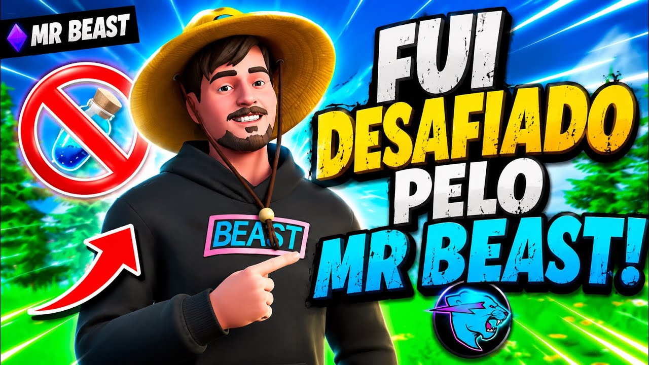 o MR BEAST me DESAFIOU em um partida de FORTNITE!!