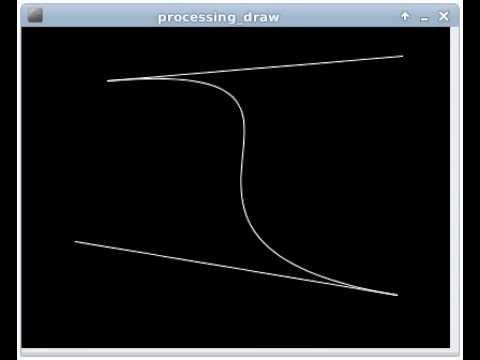 Processing 2 example: bezier()