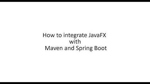 JavaFX+Maven+Spring – Step by step