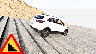 Cars Vs Stairs [27] ▶️ BeamNG DRIVE Realistic Satisfying Cars Crash Gameplay