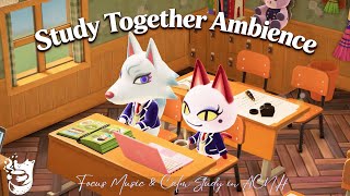 Study Together in a Cozy Classroom 📚☕｜ACNH Focus Music &amp; Calm Study Ambience