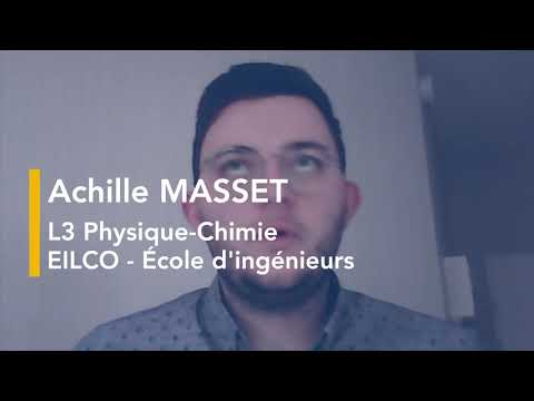 Licence Physique Chimie : Achille Masset