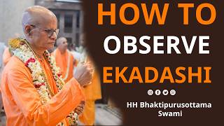 How To Observe Ekaashi || English Lecture ||  Bhakti Purusottama Swami || #mayapur