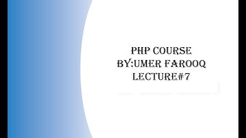 Shift and Ternary Operators | PHP Course | Lecture#7 By Umer Farooq