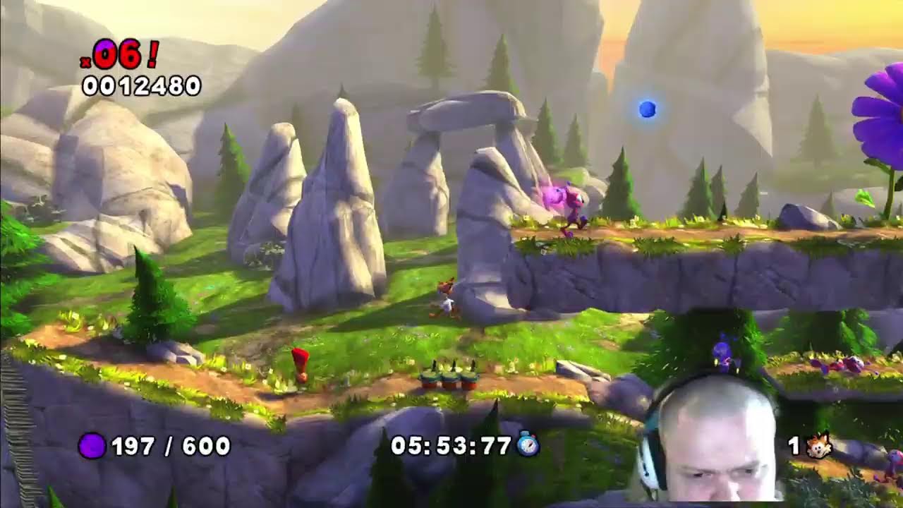 2D Side-scrolling through Bubsy The Woolies Strike Back Part1