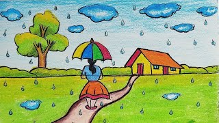 Cozy Rainy Day Drawing | Step by Step - YouTube