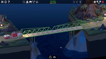 Poly Bridge 2 Glowing Gorge 2-02 Long Drawbridge