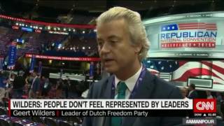 Geert Wilders interviewed by CNN at the Republican National Convention