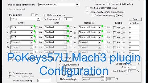 PoKeys57U Mach3 plugin configuration