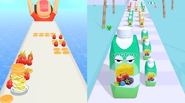 Pancake Run VS Juice Run - ASMR Mobile Video Game All Level Walkthrough !!