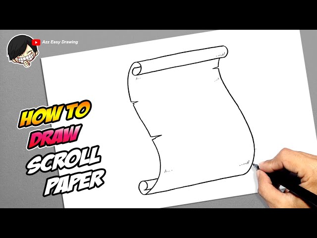 How to draw Scroll Paper 