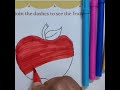 #A for apple 🍎 # color in apple # write and color A🎨📚