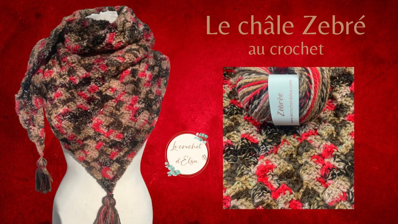 Comment réaliser un châle au crochet facile et rapide - Le châle Zébré