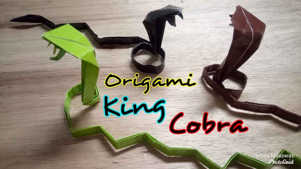 Cara membuat origami ular king cobra YouTube