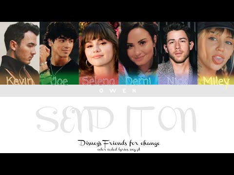Selena Gomez, Demi Lovato, Miley Cyrus & Jonas Brothers 'SEND IT ON' (Color Coded Lyrics Eng/PtBr)