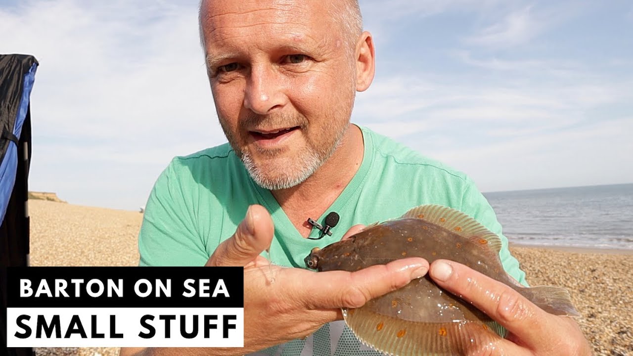 Beach fishing Barton on Sea fishing with Stuart Crane and an