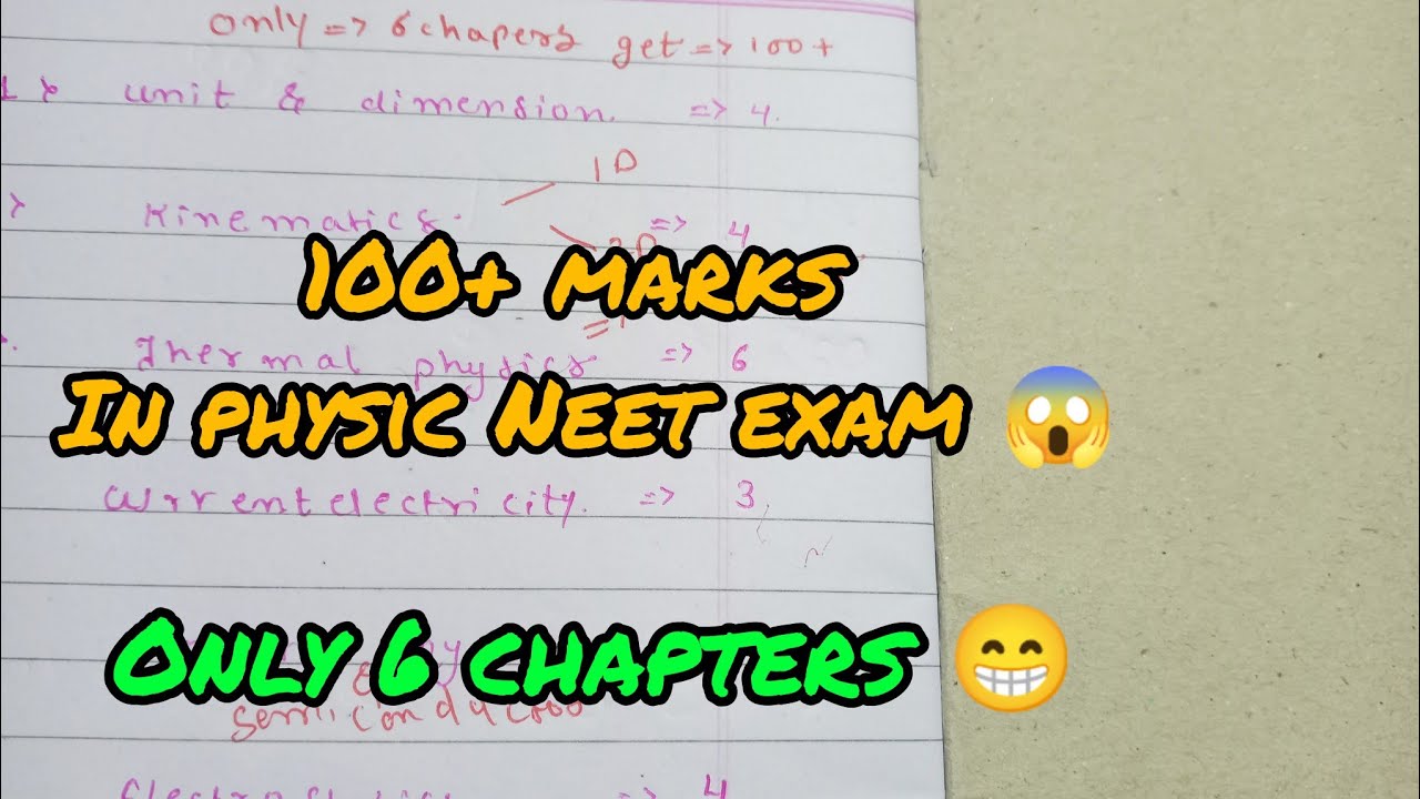 100+ Marks in physic only 6 chapter Neet 2023 😱 // Neet physic 100 ...