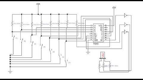 Simulation of a Numeric Water Level Indicator in Electronics Workbench