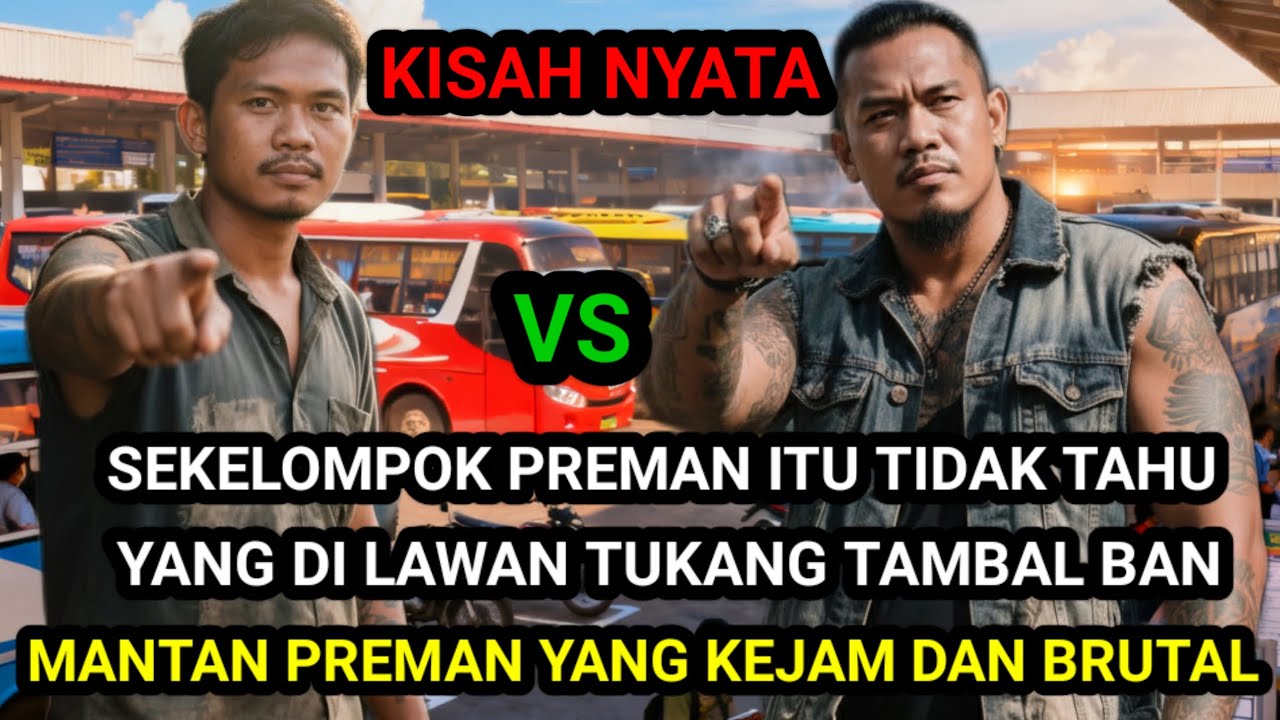 KISAH NYATA ❗ SEKELOMPOK PREMAN ITU TIDAK TAHU YANG DI LAWAN TUKANG TAMBAL BAN MANTAN RAJA PREMAN 