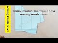 Cara membuat pola kerung kerah rever