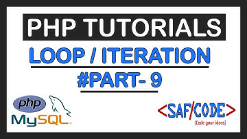 PHP Tutorials  - Loops In PHP ||  Iteration | For | while| Do While| Foreach Loop in PHP Part 9