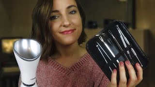 ASMR Blackhead Extraction + Facial Steam [Roleplay]