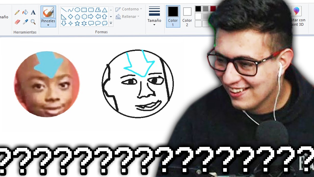 dibujando fotos de perfil de seguidores en paint