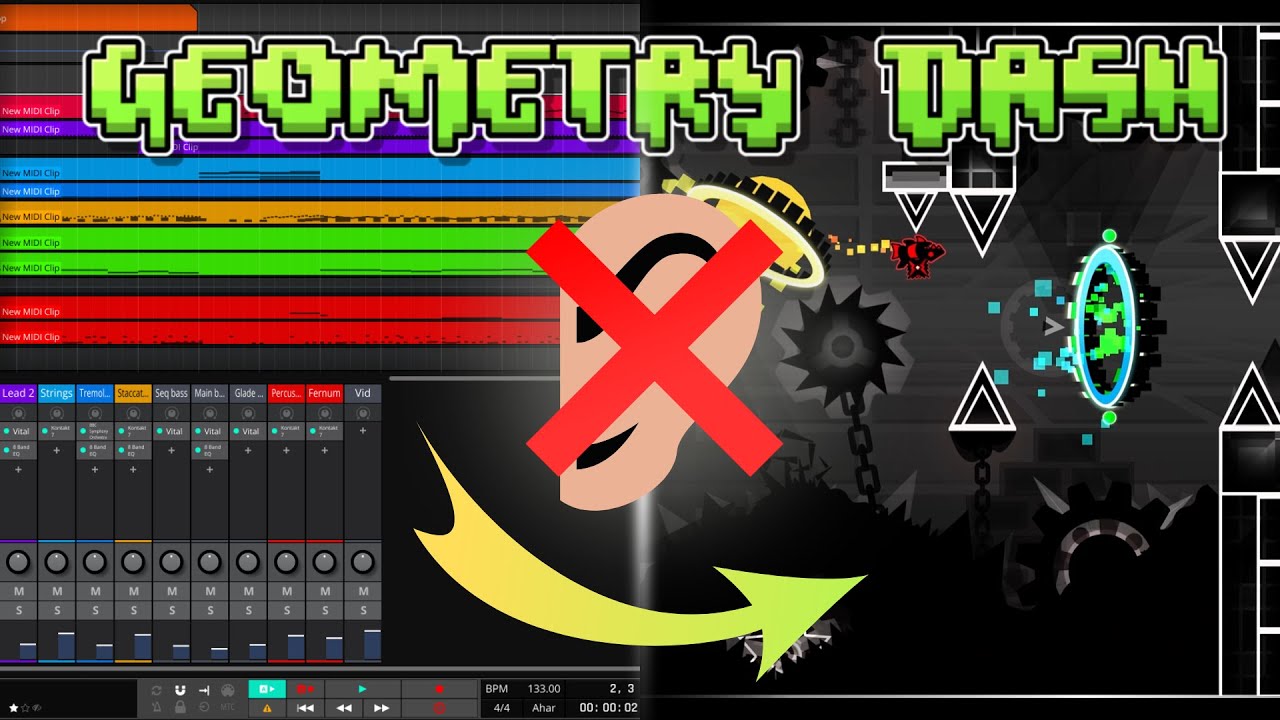 MAKING a song for a Geometry Dash level i've NEVER heard