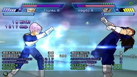 Dragon Ball Z Shin Budokai Another Road - Base Future Trunks Combo (PSP)