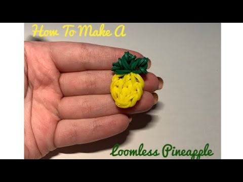 How to make Strawberry rubber band without loom 