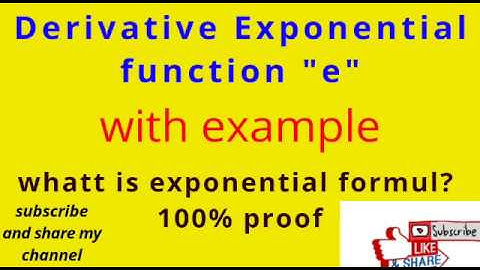 Calculus--1 Exponential Function of derivative with Examples IN HINDI/URDU ||