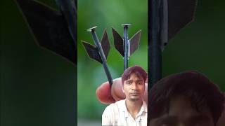Green Bamboo Slingshot Power! Desi Jugaad that Actually Works!#shorts #Bamboo #Diy #Bambooart