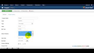 Creating Coupons With EShop - Joomla Online Store Component
