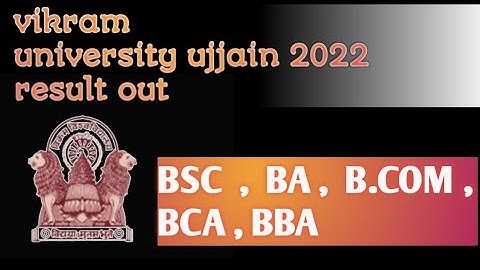 Vikram University Result 2022 || How to Check Bsc BA B.com Result 2022
