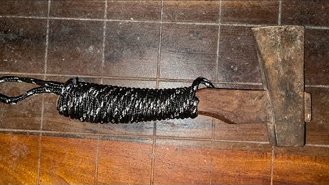 How to Make a Basic Paracord Handle Wrap-Common Whipping Knot-Axe Handle Wrap