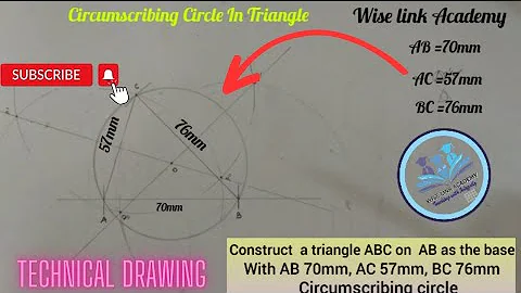 How to circumscribe circle in a  triangle