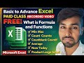 Excel Basic Functions Complete Tutorial | Formula &amp; Functions Full Course FREE (Beginner to Advance)