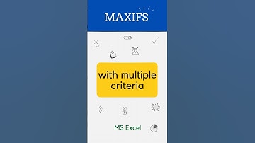 Find the MAXIMUM value based on MULTIPLE conditions using MAXIFS in Excel