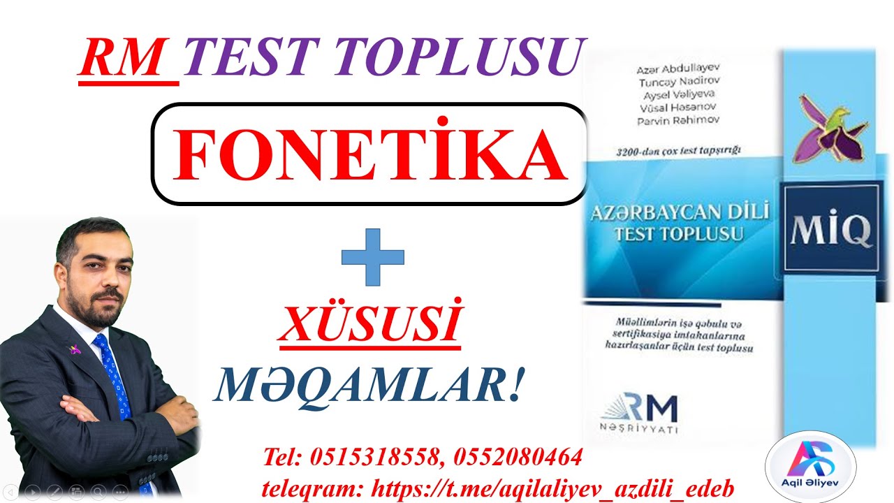 RM TEST BANK. FONETİKA. #miq #study #abituryent #buraxılış #sertifikasiya