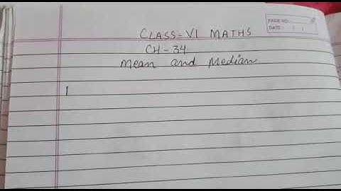 Ex-34B introduction of Median Class VI ICSE BOARD maths by love with mathematics