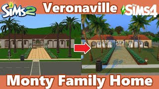 MONTY FAMILY HOME SIMS 2 to SIMS 4 🏡| Recreating Veronaville | SimSkeleton