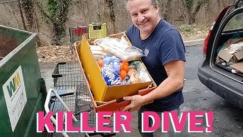 KILLER DIVE!!!  Frugal Daddy SCORES in the ALDI Dumpster!