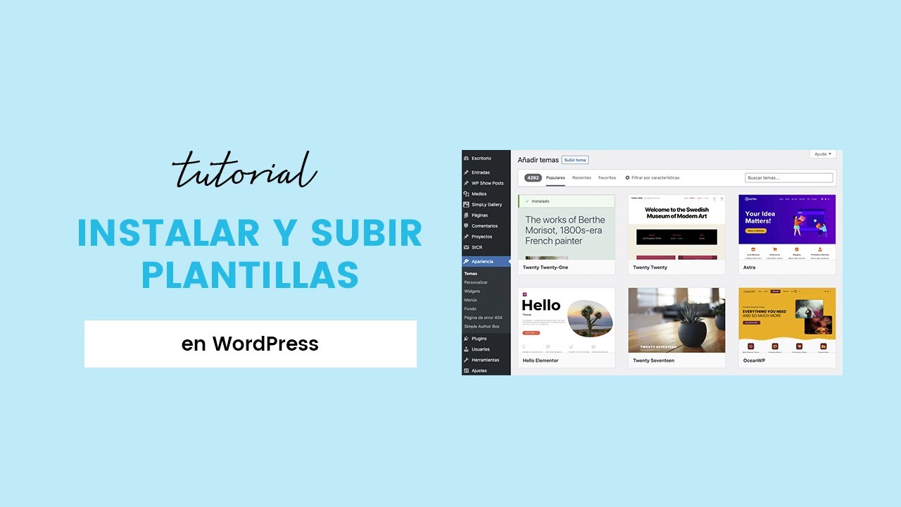 TUTORIAL ✅ cómo instalar y subir plantillas en WordPress ✅